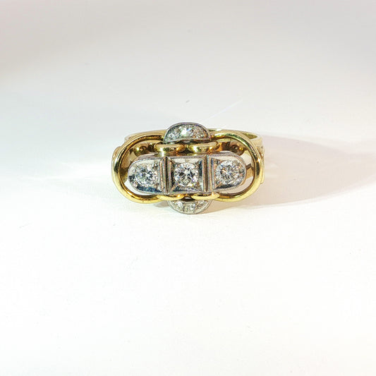 Simone | Vintage Three Stone Ring