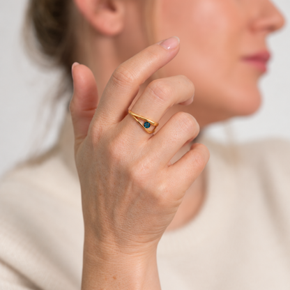 Alien| Vintage Smaragd Entourage-Ring