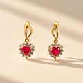 Marcelline | Vintage Hartvormige Oorhangers