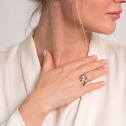 Alien| Vintage Smaragd Entourage-Ring