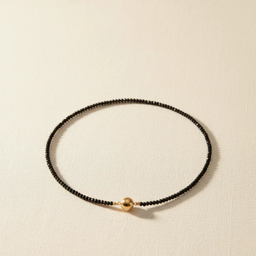 Lea | Collier diamant noir