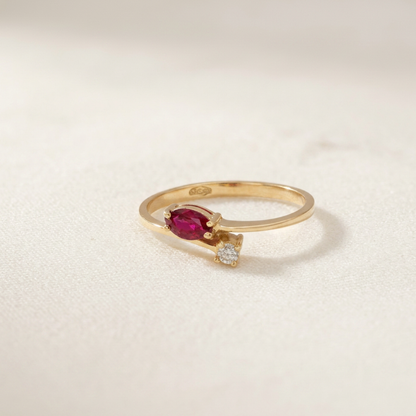 Lorette | Vintage Toi & Moi ring