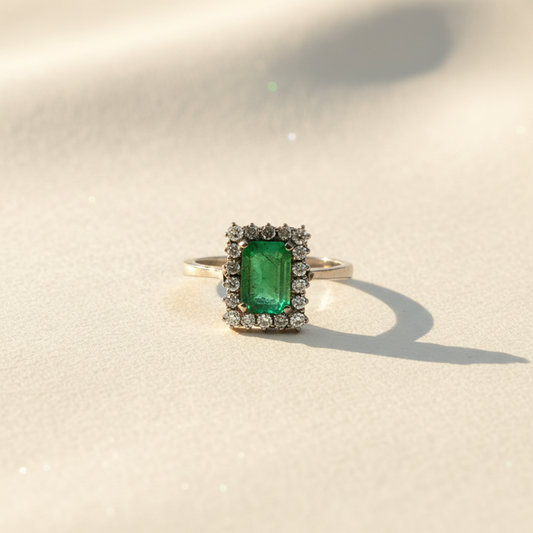 Alien| Vintage Smaragd Entourage Ring