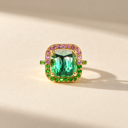 Alexa | Statement ring met Watermeloen Toermalijn