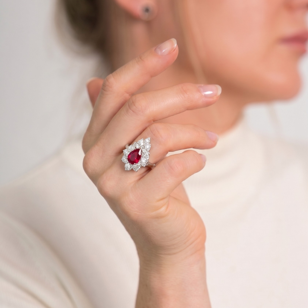Alien| Vintage Smaragd Entourage-Ring
