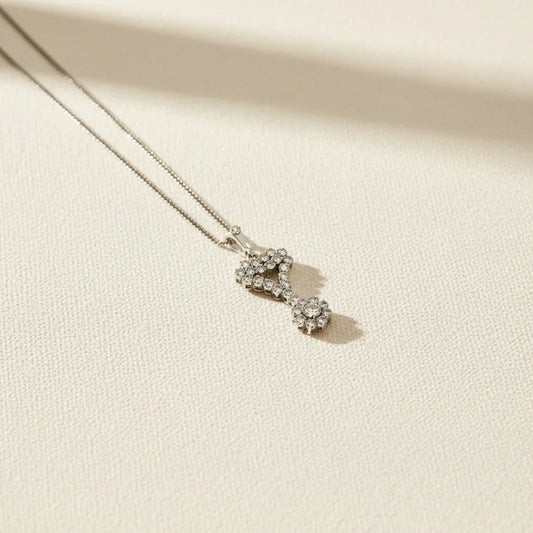 Livy | Vintage ketting met diamanten hanger