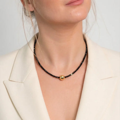 Lea | Collier diamant noir