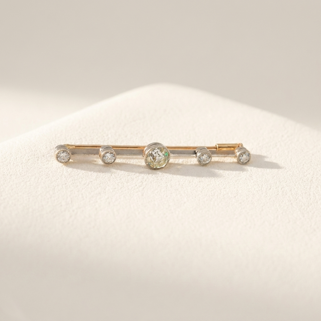 Emilie | Vintage Diamantenbrosche