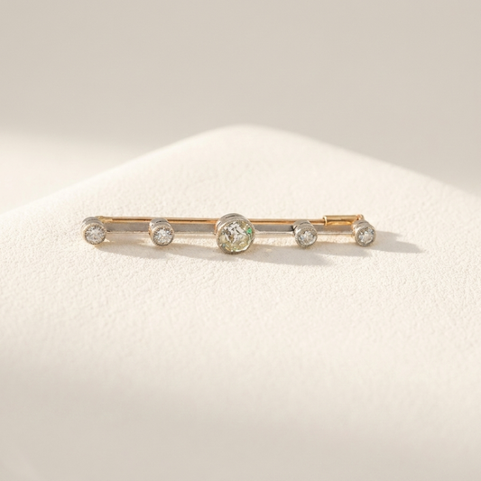 Eugenie | Vintage Diamond Bar Brooch