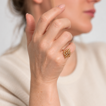 Roseline | Vintage Diamanten Clusterring