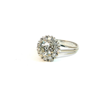 Anette | Vintage Diamond Halo Ring