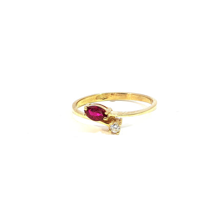 Lorette | Vintage Toi & Moi ring