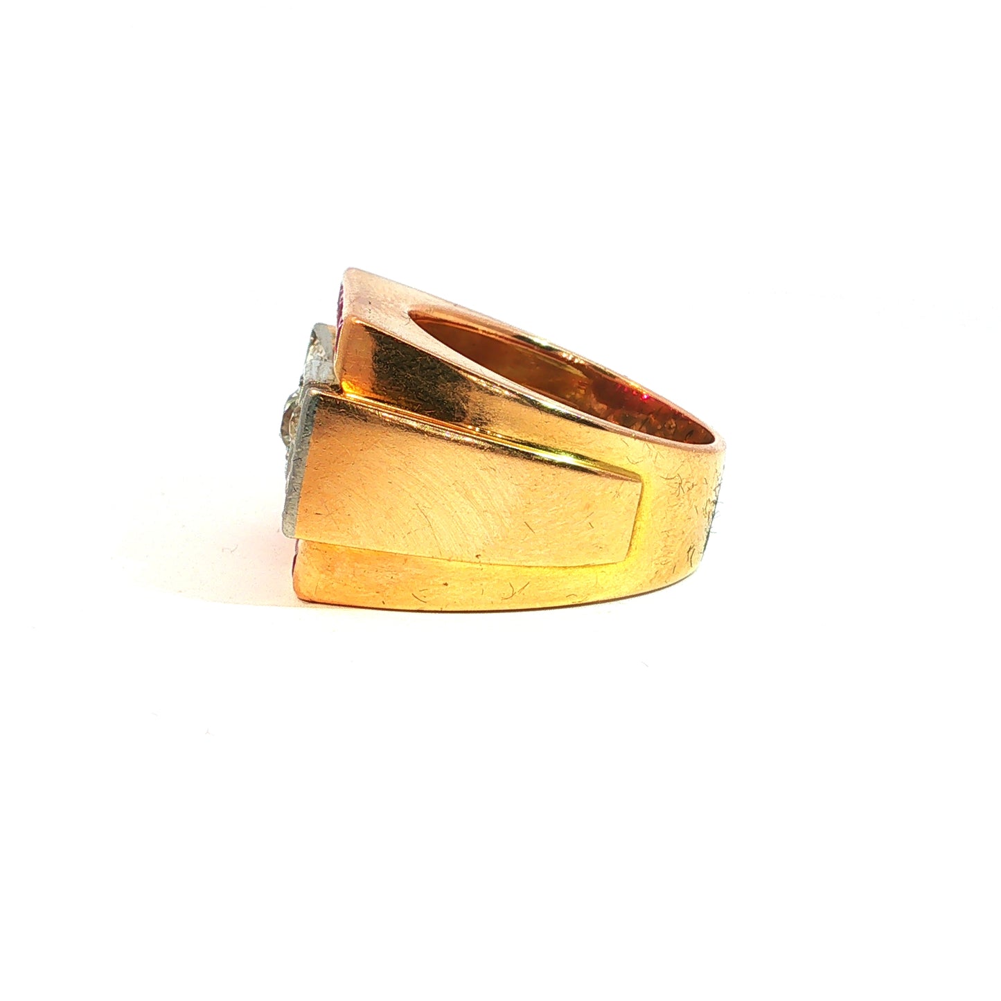 Alien| Bague entourage vintage en émeraude