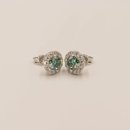 Halo Studs| Moissanite Diamant - Madamas - Antwerp