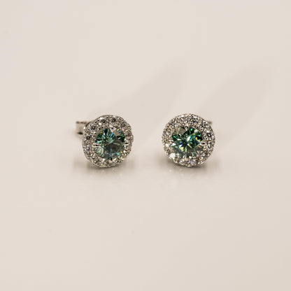 Halo Studs| Moissanite Diamant - Madamas - Antwerp