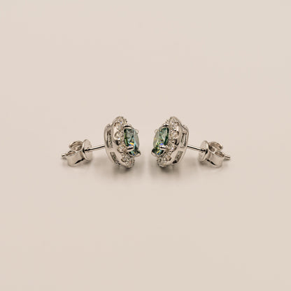 Halo Studs| Moissanite Diamant - Madamas - Antwerp