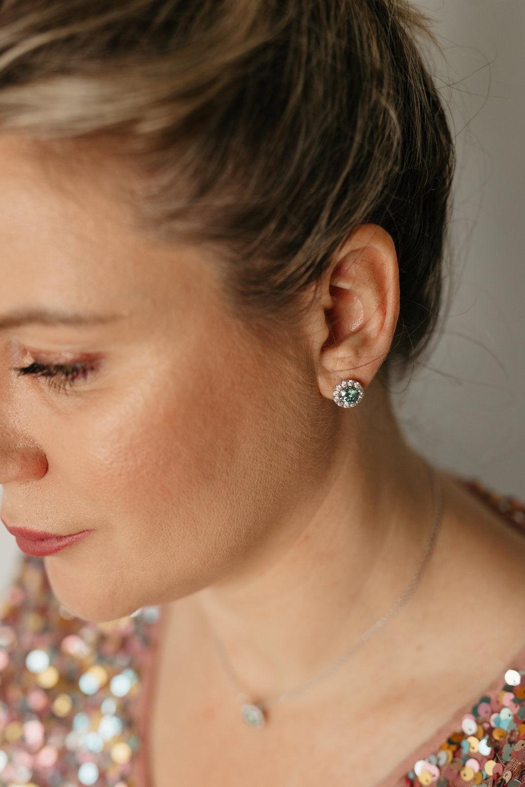 Halo Studs| Moissanite Diamant - Madamas - Antwerp