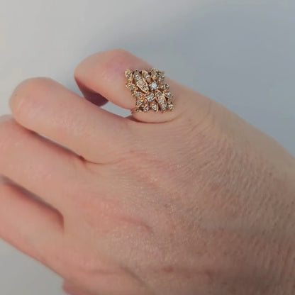 Roseline | Vintage Diamanten Clusterring