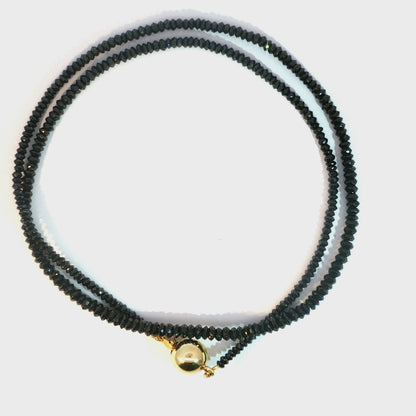 Lea | Collier diamant noir
