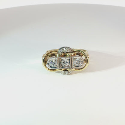 Simone | Vintage Three Stone Ring