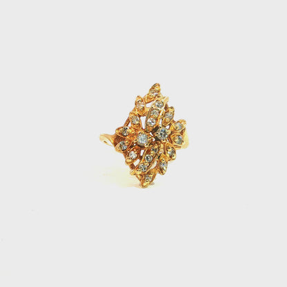 Roseline | Vintage Diamanten Clusterring