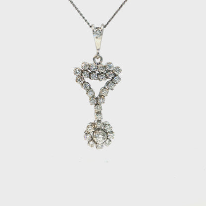 Livy | Vintage Halskette mit Diamantenanhänger