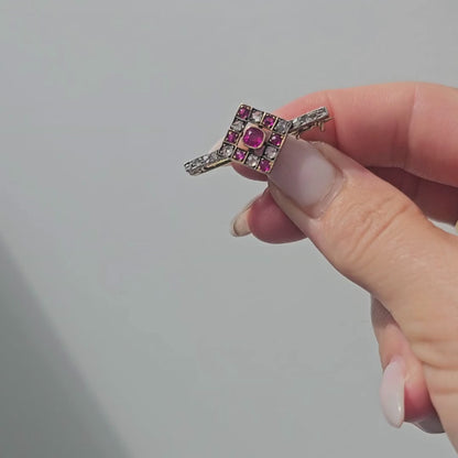Emilie | Vintage Diamantenbrosche