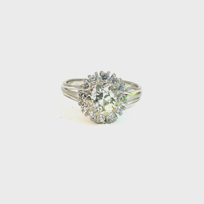Anette | Vintage Diamond Halo Ring