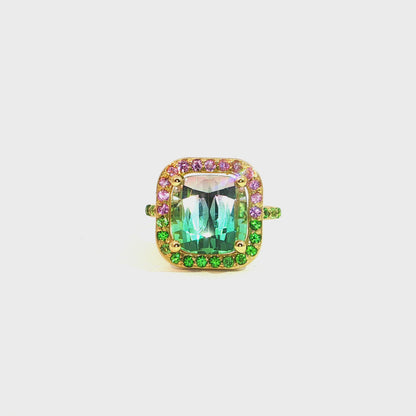 Alexa | Statement ring met Watermeloen Toermalijn