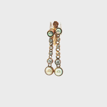 Augustine | Vintage diamanten oorhangers